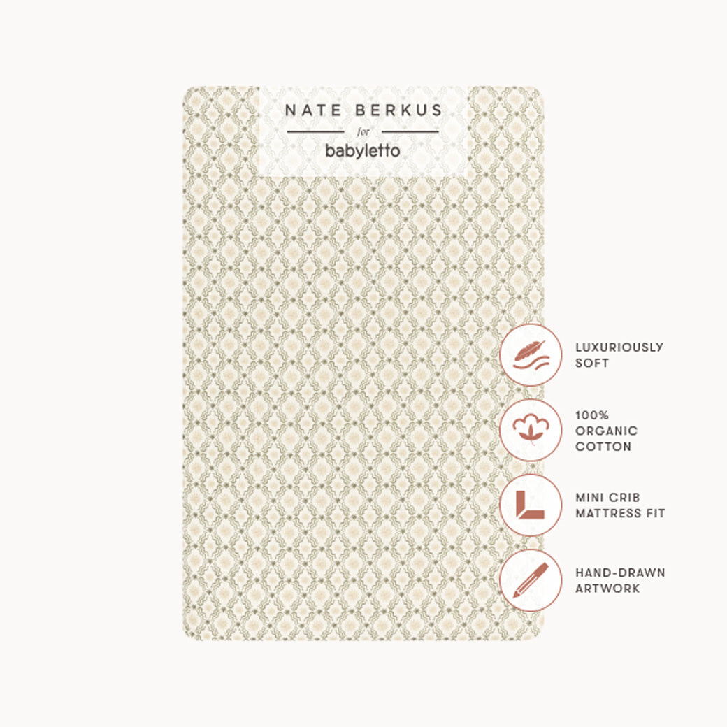 Mini Crib Sheet in GOTS Certified Organic Brushed Cotton