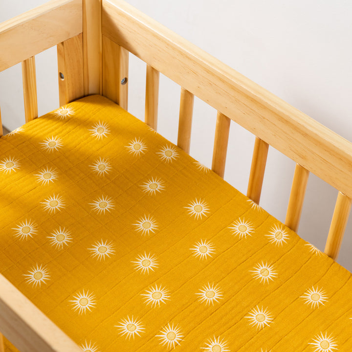 All-Stages Bassinet Sheet In GOTS Certified Organic Muslin Cotton