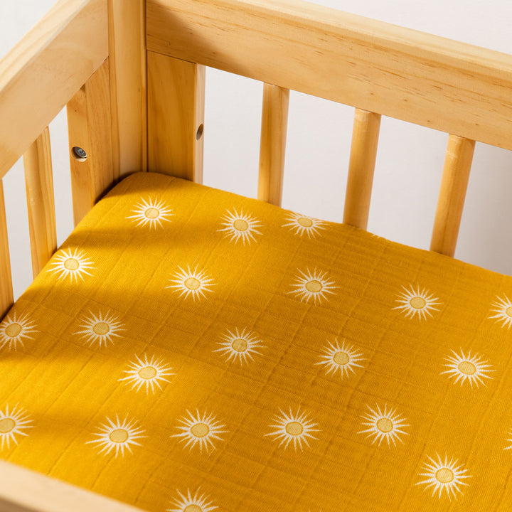 All-Stages Bassinet Sheet In GOTS Certified Organic Muslin Cotton