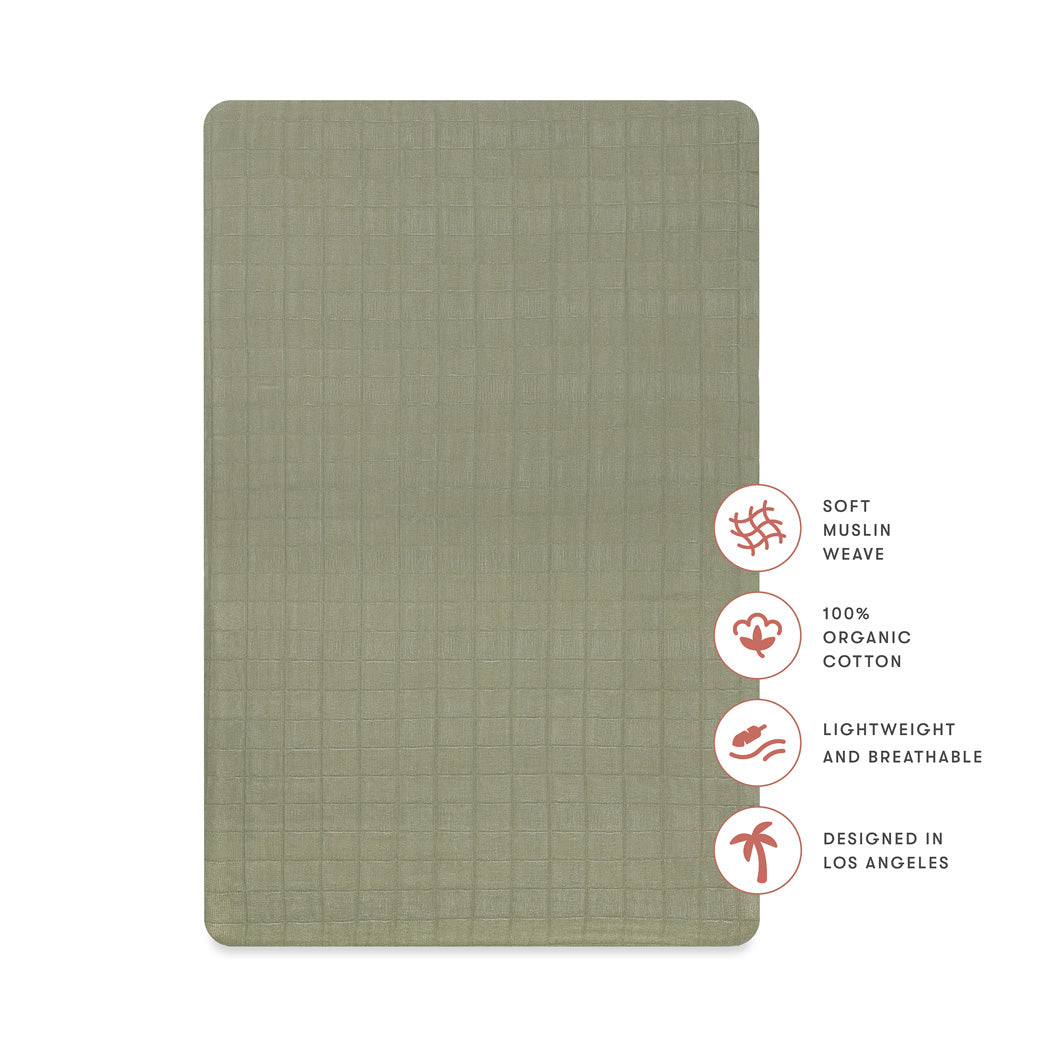 All-Stages Bassinet Sheet In GOTS Certified Organic Muslin Cotton