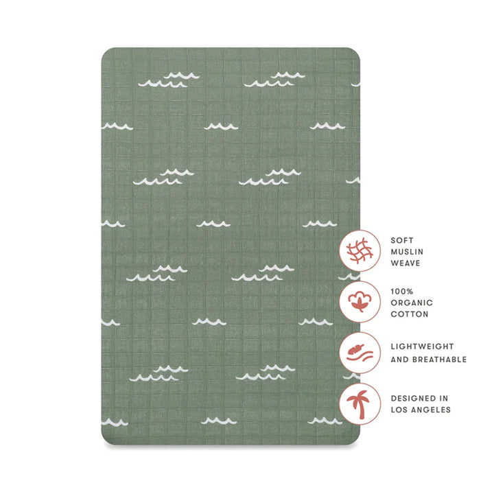 All-Stages Bassinet Sheet In GOTS Certified Organic Muslin Cotton