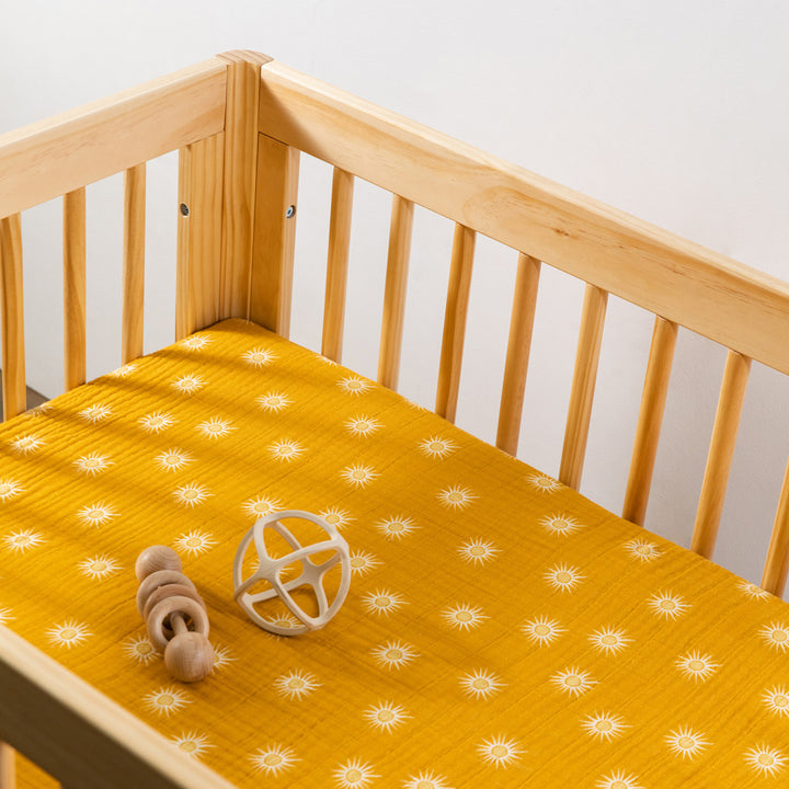All-Stages Midi Crib Sheet In GOTS Certified Organic Muslin Cotton