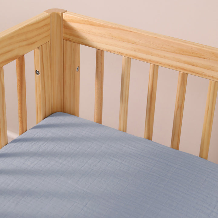 All-Stages Midi Crib Sheet In GOTS Certified Organic Muslin Cotton