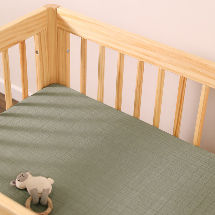 All-Stages Midi Crib Sheet In GOTS Certified Organic Muslin Cotton