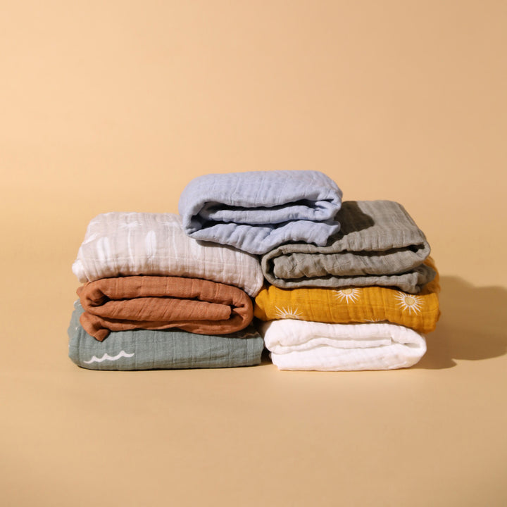 All-Stages Midi Crib Sheet In GOTS Certified Organic Muslin Cotton