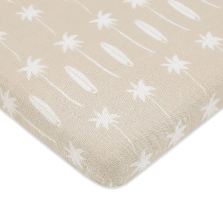 All-Stages Midi Crib Sheet In GOTS Certified Organic Muslin Cotton