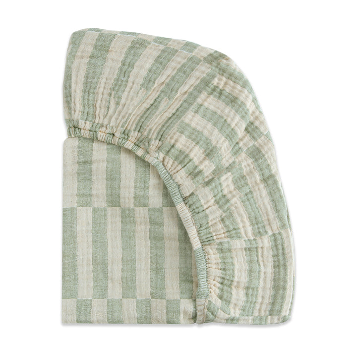 All-Stages Midi Crib Sheet In GOTS Certified Organic Muslin Cotton