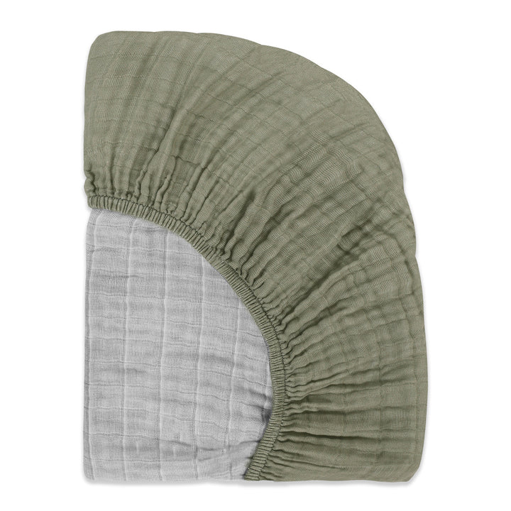 All-Stages Midi Crib Sheet In GOTS Certified Organic Muslin Cotton