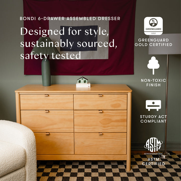 Bondi 6-Drawer Assembled Dresser (48")