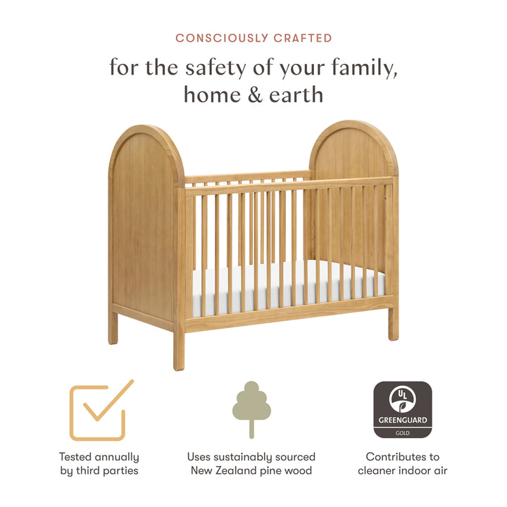 Bondi 3-in-1 Convertible Crib with Toddler Bed Conversion Kit