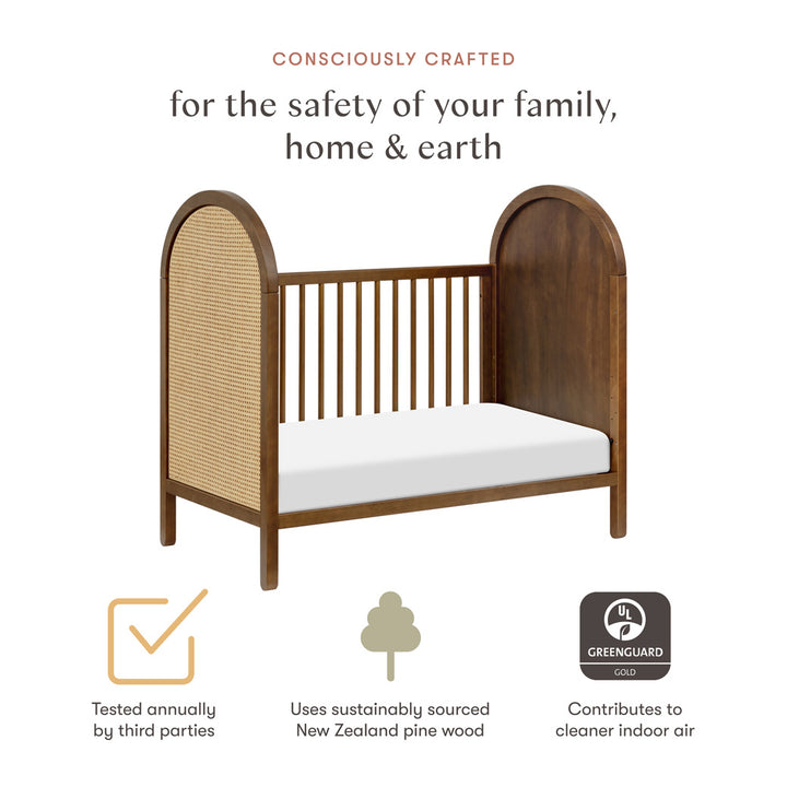 Bondi 3-in-1 Convertible Crib with Toddler Bed Conversion Kit
