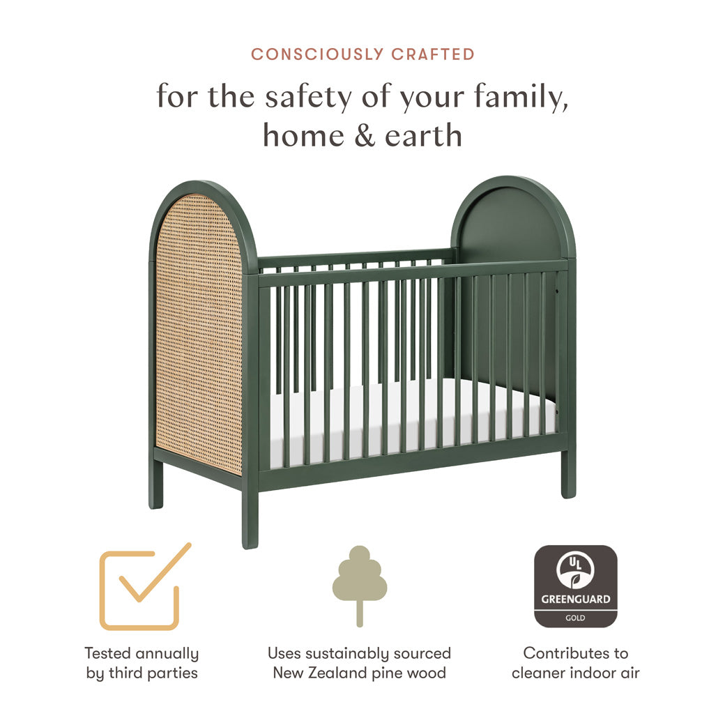 Bondi 3-in-1 Convertible Crib with Toddler Bed Conversion Kit