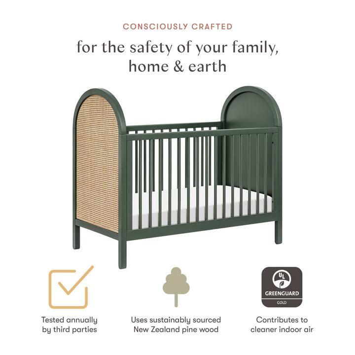 Bondi 3-in-1 Convertible Crib with Toddler Bed Conversion Kit