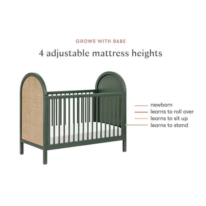 Bondi 3-in-1 Convertible Crib with Toddler Bed Conversion Kit
