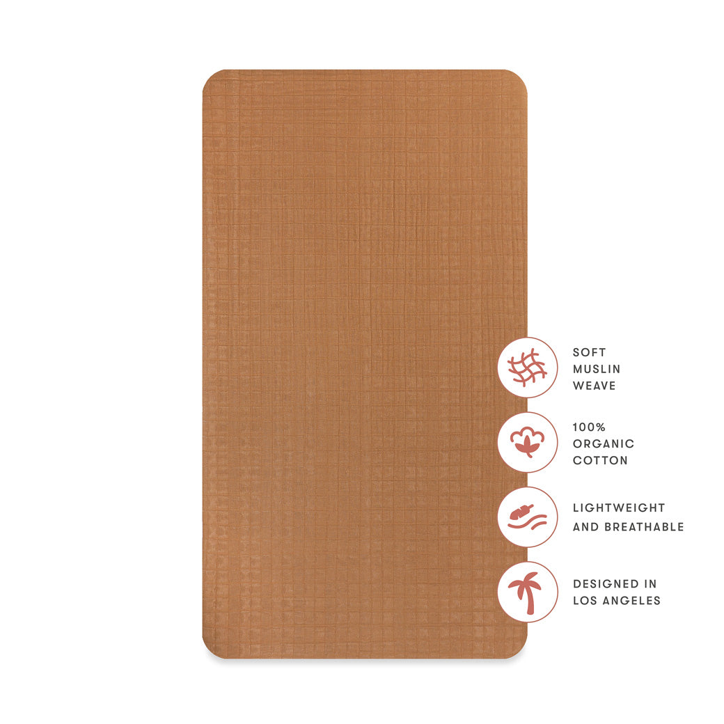 Crib Sheet In GOTS Certified Organic Muslin Cotton