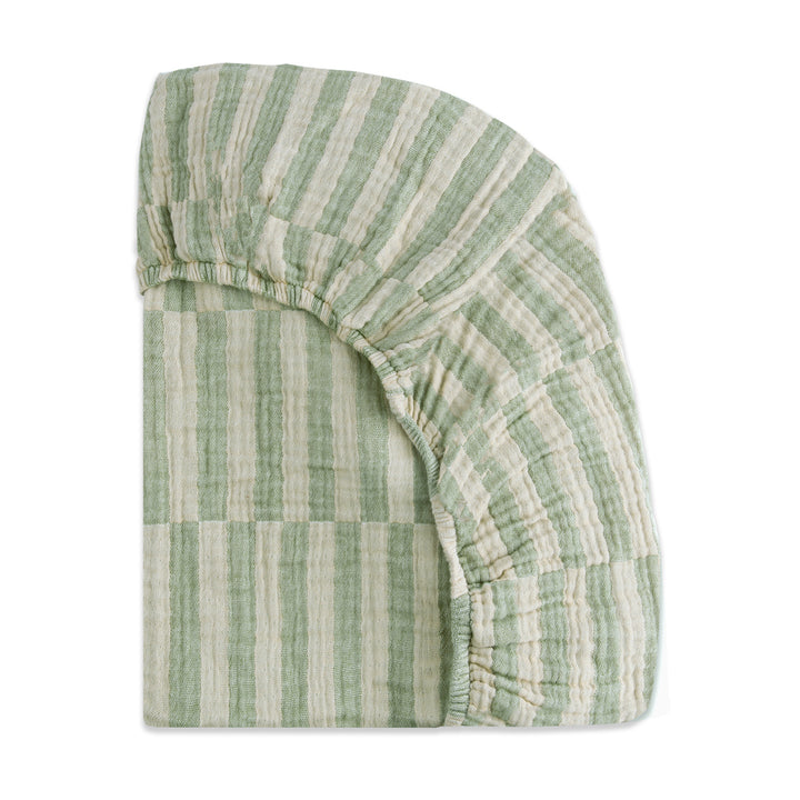 Crib Sheet In GOTS Certified Organic Muslin Cotton