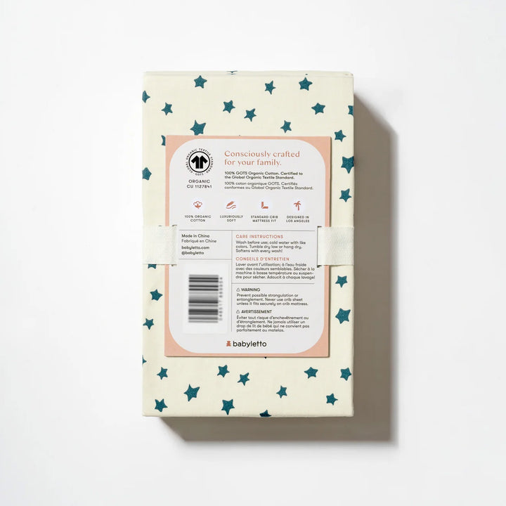 Crib Sheet in GOTS Certified Organic Brushed Cotton