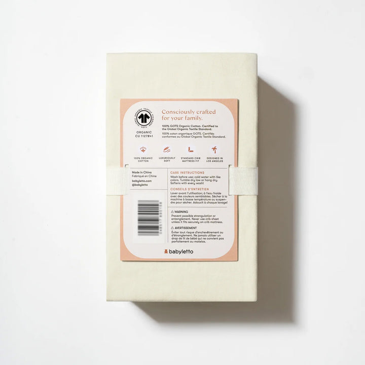 Crib Sheet in GOTS Certified Organic Brushed Cotton