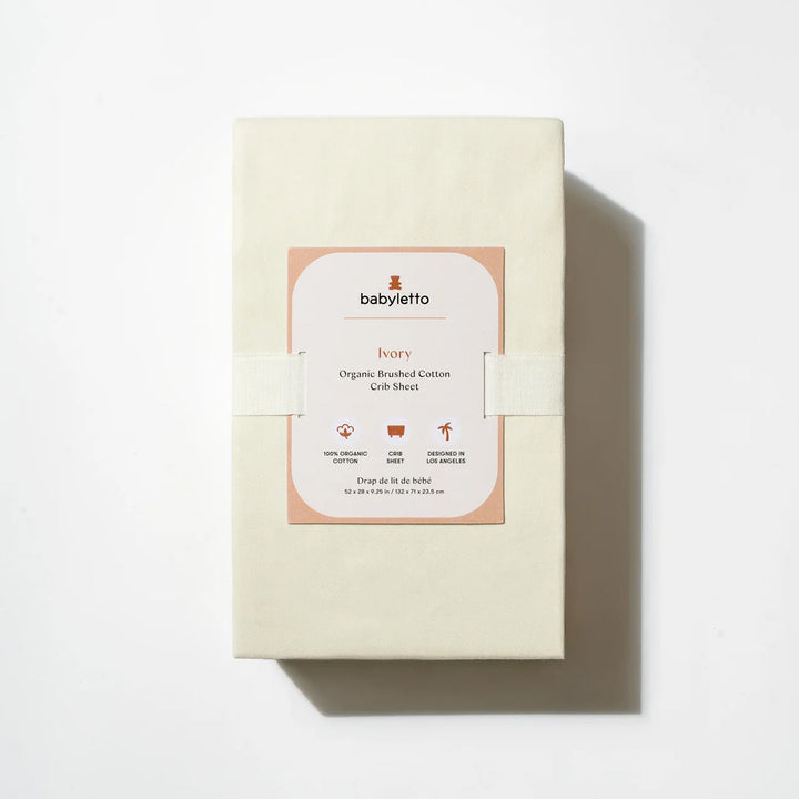 Crib Sheet in GOTS Certified Organic Brushed Cotton