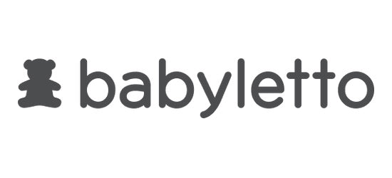The Babyletto logo - a small grey bear shadow followed by babyletto