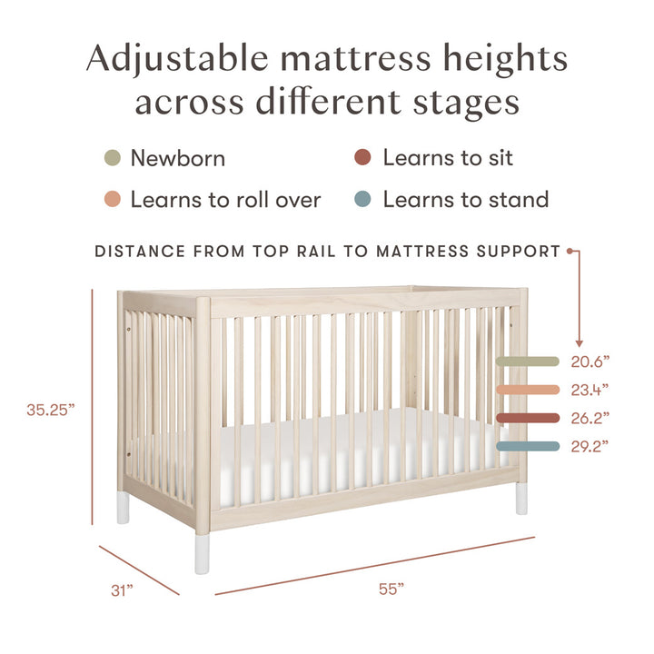 Gelato 4-in-1 Convertible Crib with Toddler Bed Conversion Kit