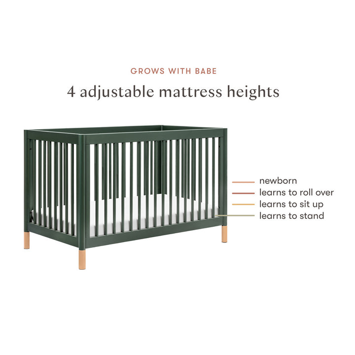 Gelato 4-in-1 Convertible Crib with Toddler Bed Conversion Kit