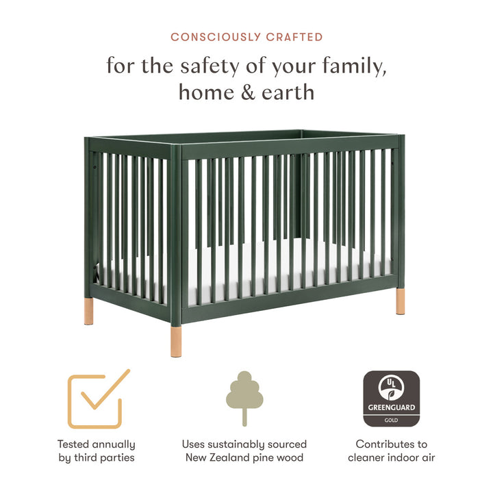 Gelato 4-in-1 Convertible Crib with Toddler Bed Conversion Kit