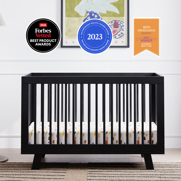 Hudson 3-in-1 Convertible Crib + Toddler Rail