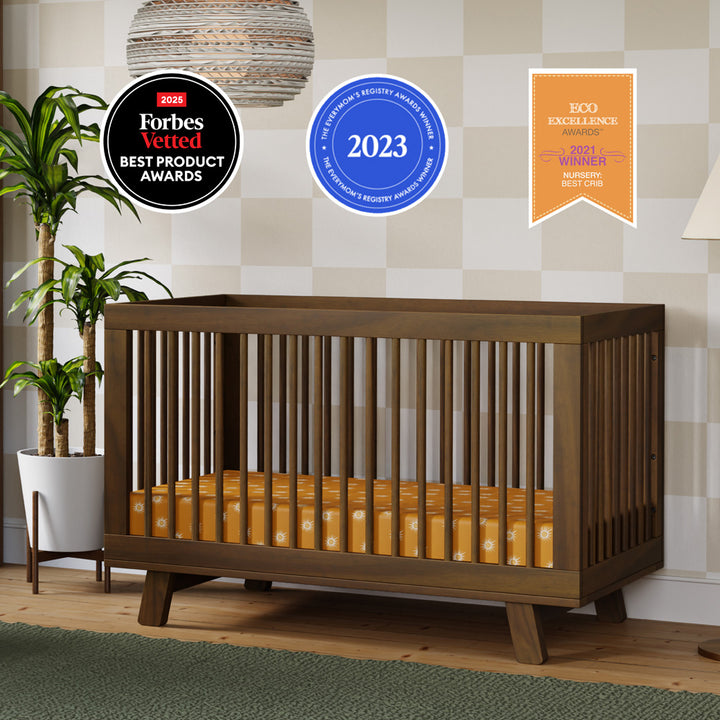 Hudson 3-in-1 Convertible Crib + Toddler Rail