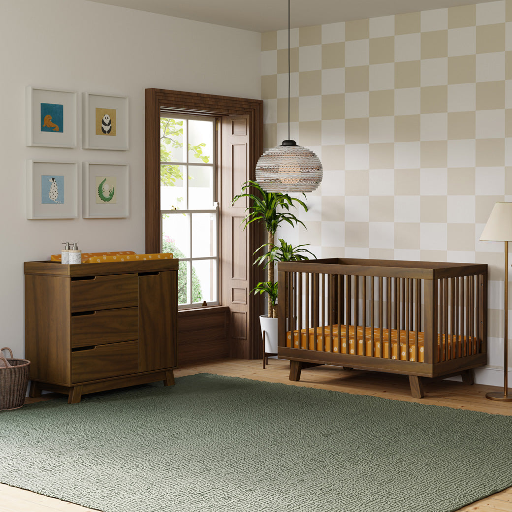 Hudson 3-in-1 Convertible Crib + Toddler Rail