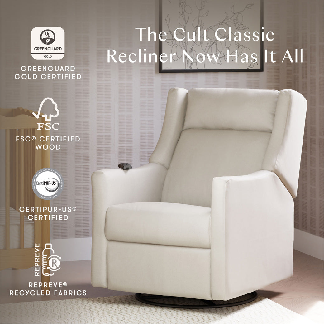 Kiwi Deluxe Power Recliner and Swivel Glider with Heat and Massage