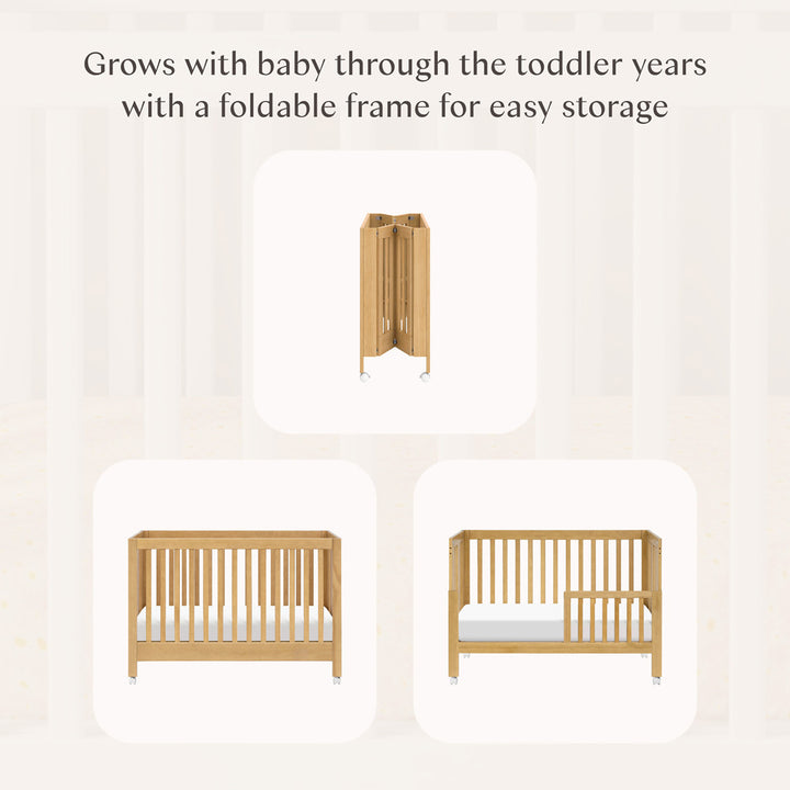 Maki Portable Folding Crib + Conversion Kit