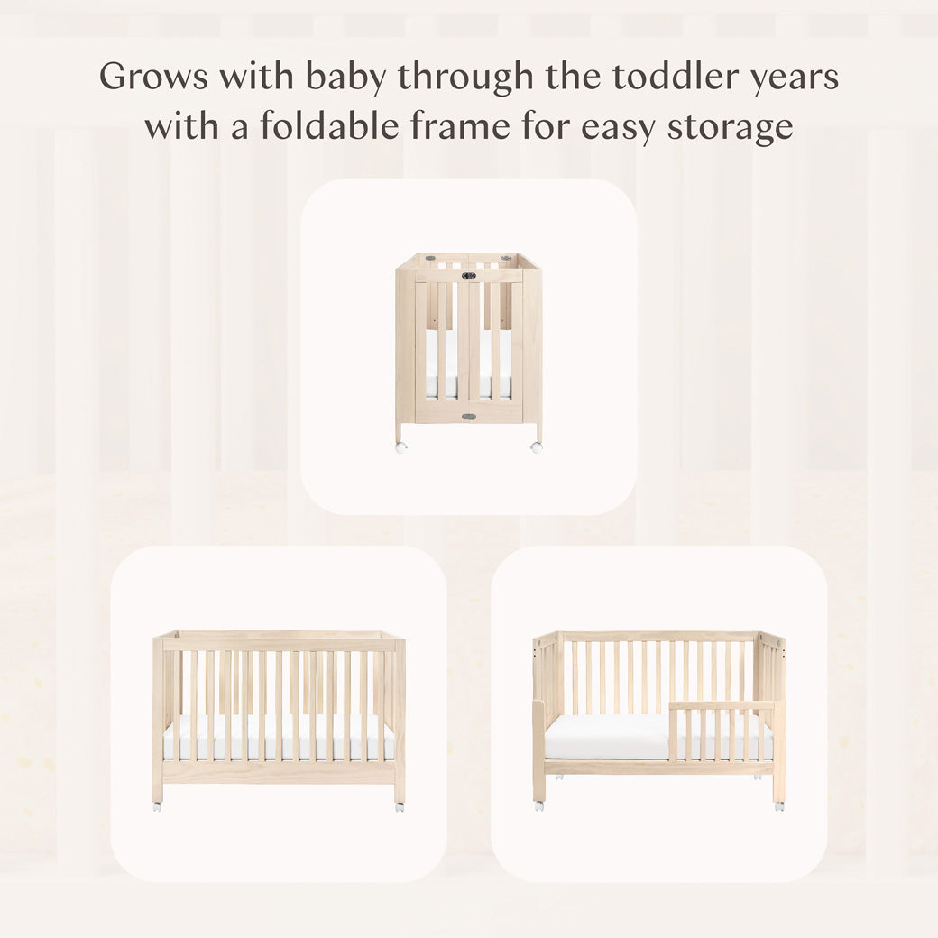 Maki Portable Folding Crib + Conversion Kit