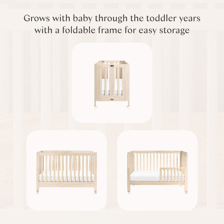 Maki Portable Folding Crib + Conversion Kit