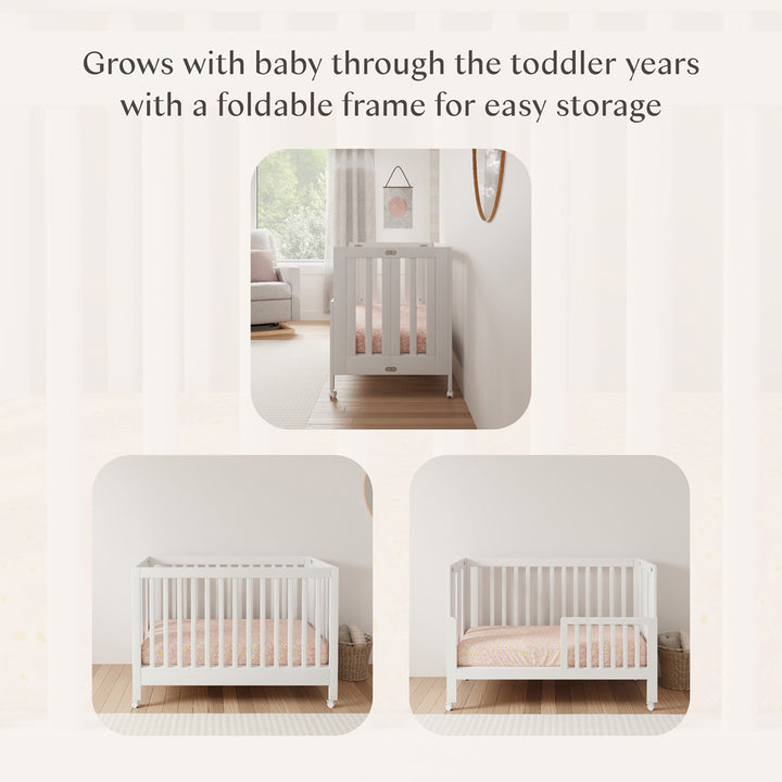 Maki Portable Folding Crib + Conversion Kit