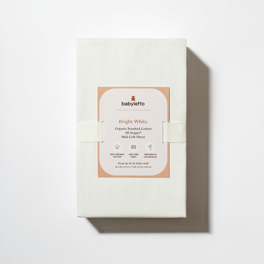 All-Stages Midi Crib Sheet in GOTS Certified Organic Brushed Cotton