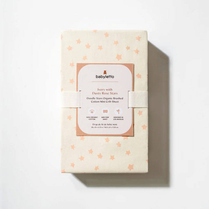Mini Crib Sheet in GOTS Certified Organic Brushed Cotton