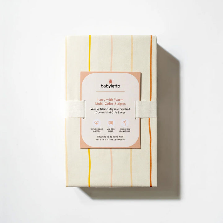 Mini Crib Sheet in GOTS Certified Organic Brushed Cotton