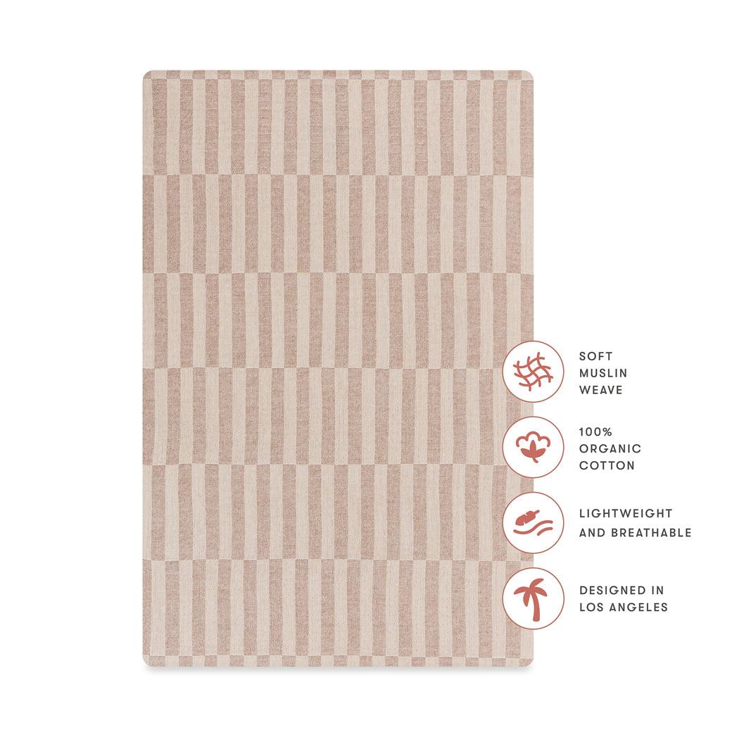 Mini Crib Sheet In GOTS Certified Organic Muslin Cotton