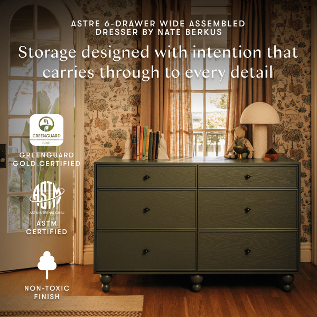 Astre 6-Drawer Wide Assembled Dresser (54") by Nate Berkus
