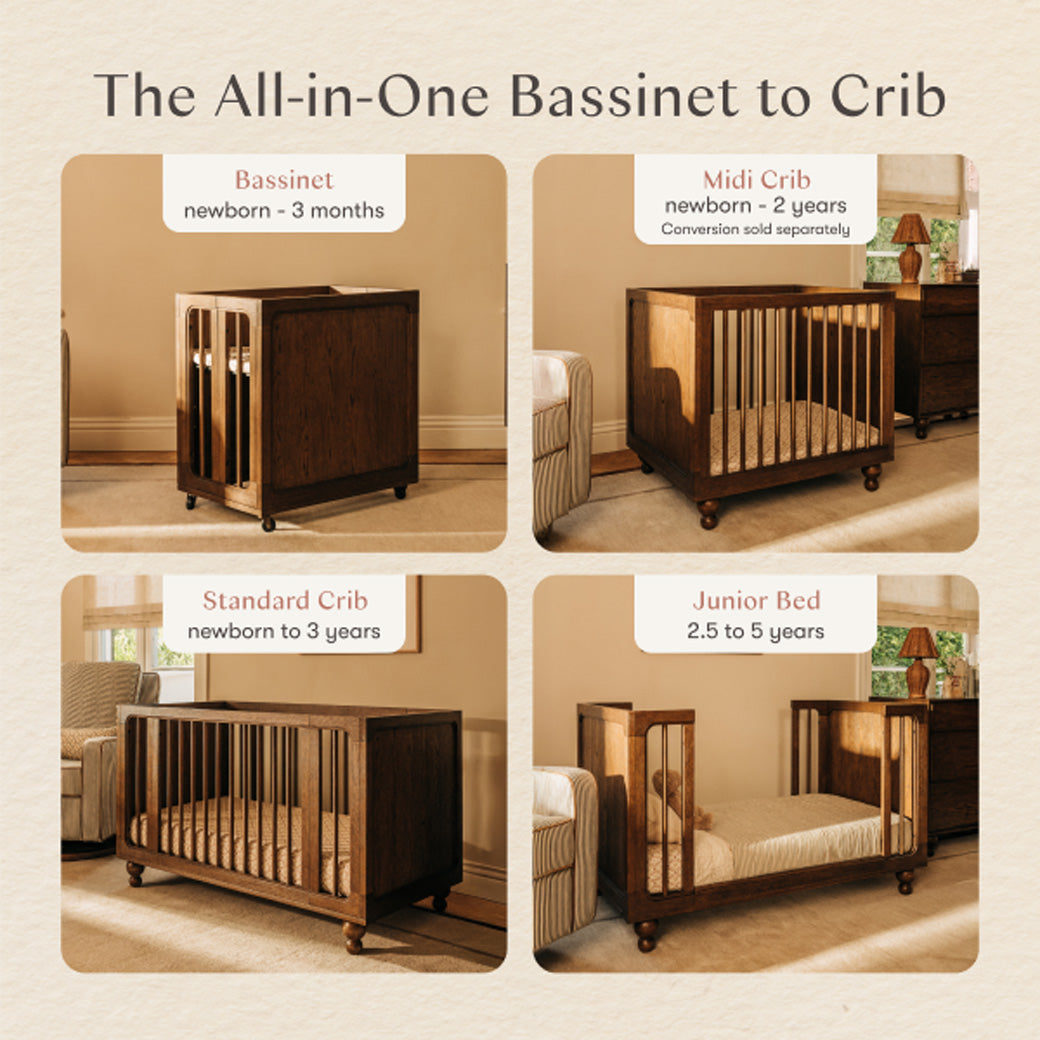 Astre All-Stages 8-in-1 Crib with Bassinet & Toddler Bed Kits by Nate Berkus