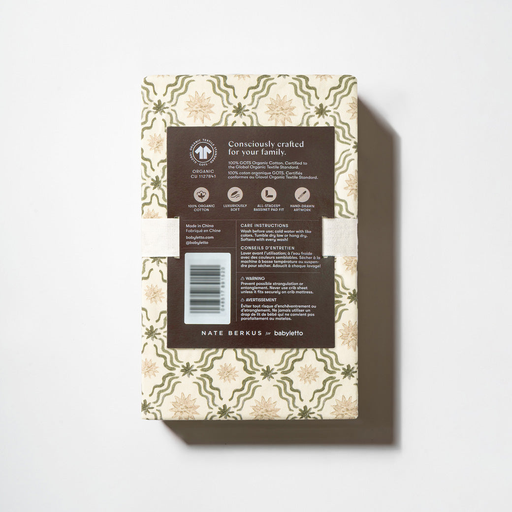 All-Stages Bassinet Sheet in GOTS Certified Organic Brushed Cotton