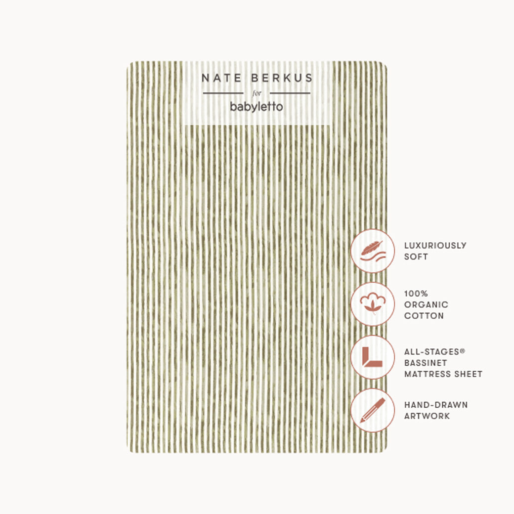 All-Stages Bassinet Sheet in GOTS Certified Organic Brushed Cotton