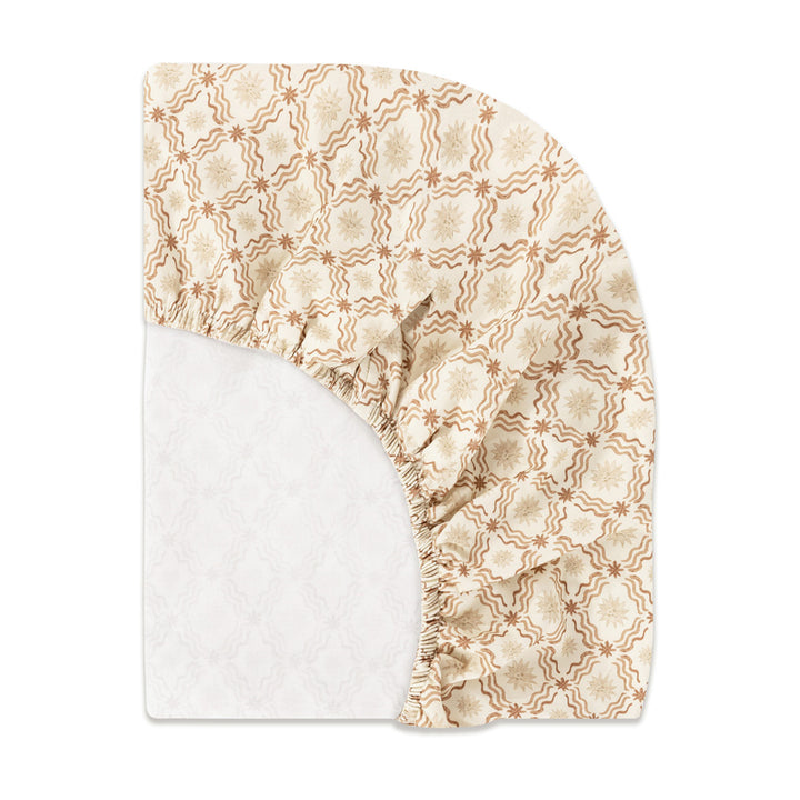 All-Stages Midi Crib Sheet in GOTS Certified Organic Brushed Cotton