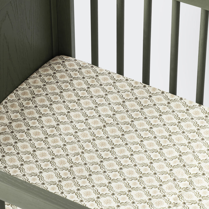 All-Stages Midi Crib Sheet in GOTS Certified Organic Brushed Cotton