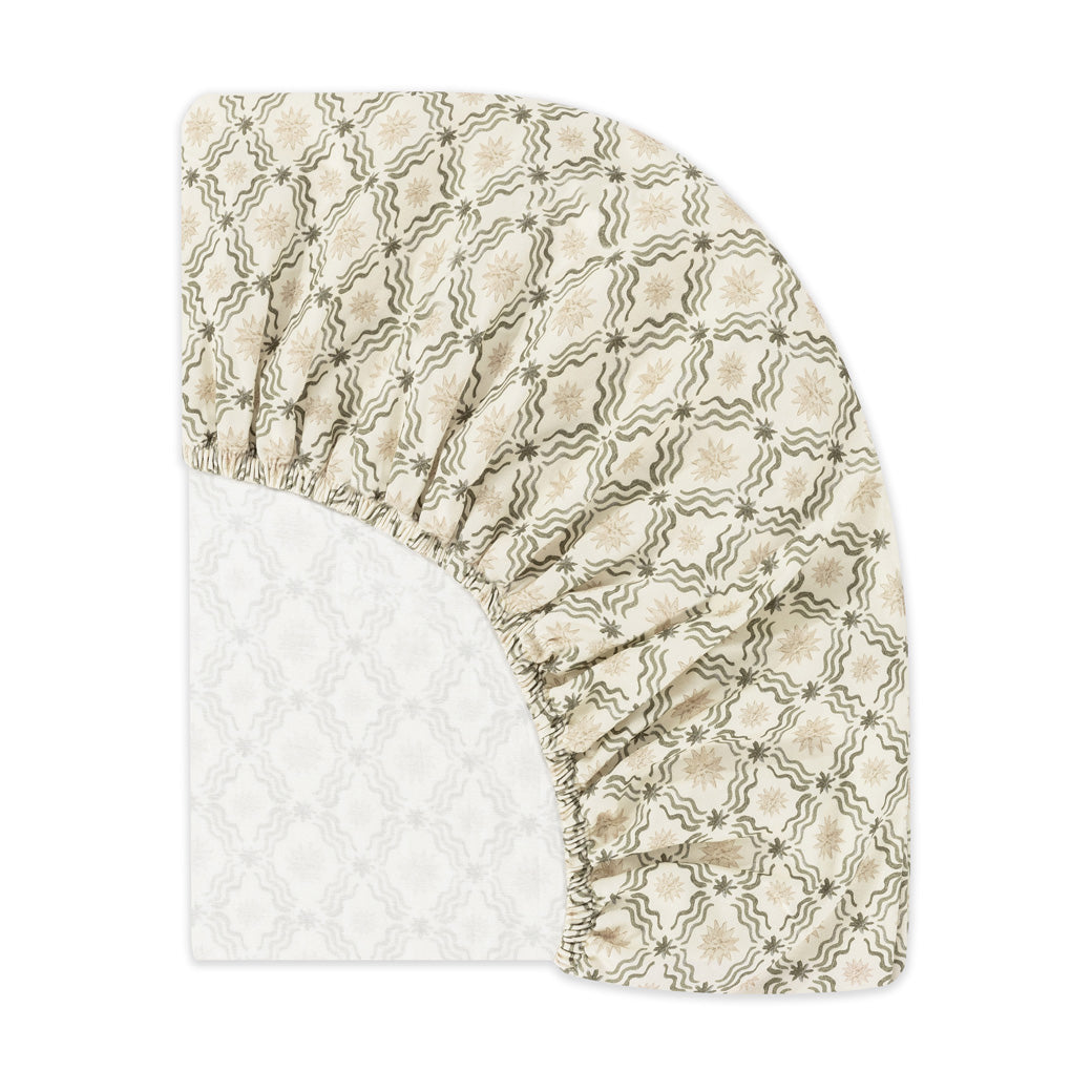 All-Stages Midi Crib Sheet in GOTS Certified Organic Brushed Cotton