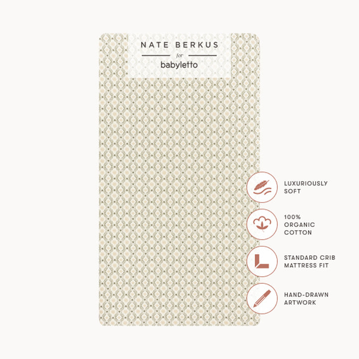 Crib Sheet in GOTS Certified Organic Brushed Cotton