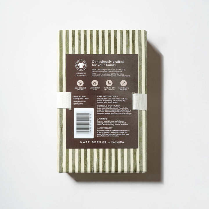 Crib Sheet in GOTS Certified Organic Brushed Cotton