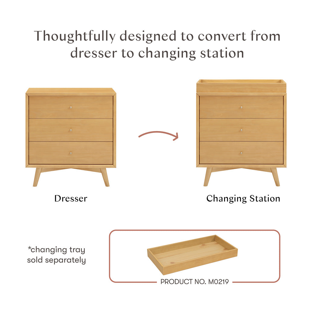 Palma 3-Drawer Compact Assembled Dresser (34")