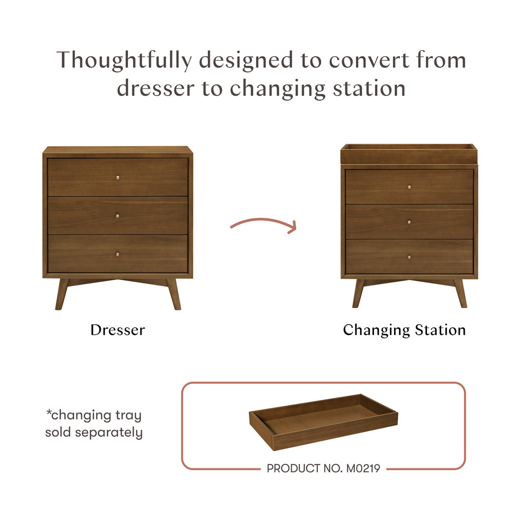 Palma 3-Drawer Compact Assembled Dresser (34")